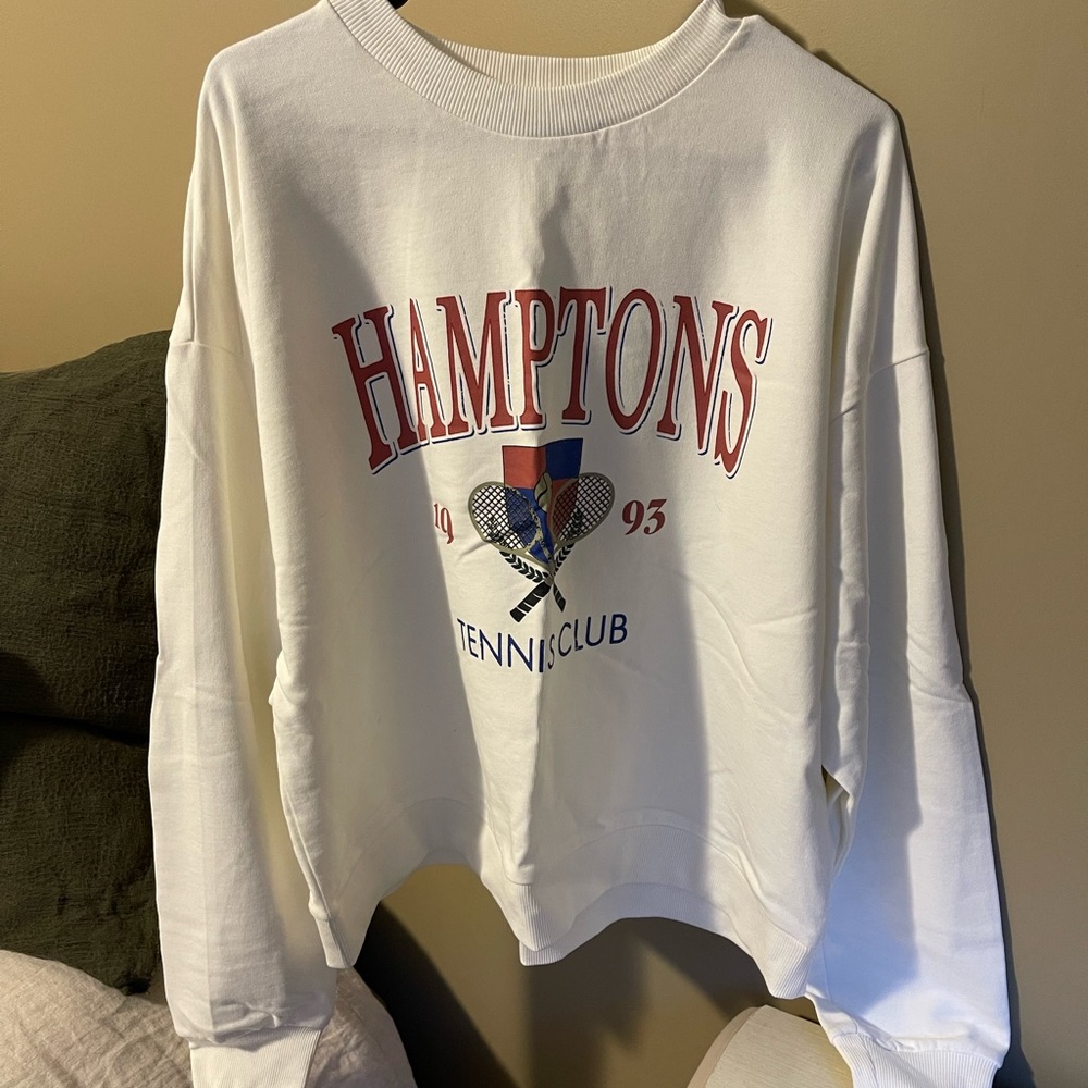 ASOS DESIGN Hamptons Tennis Club crewneck sweatshirt - SIZE US 8